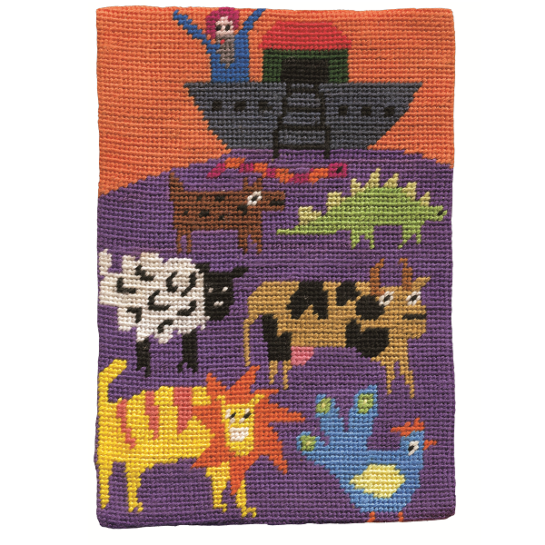 noah's ark postcard needlepoint kit