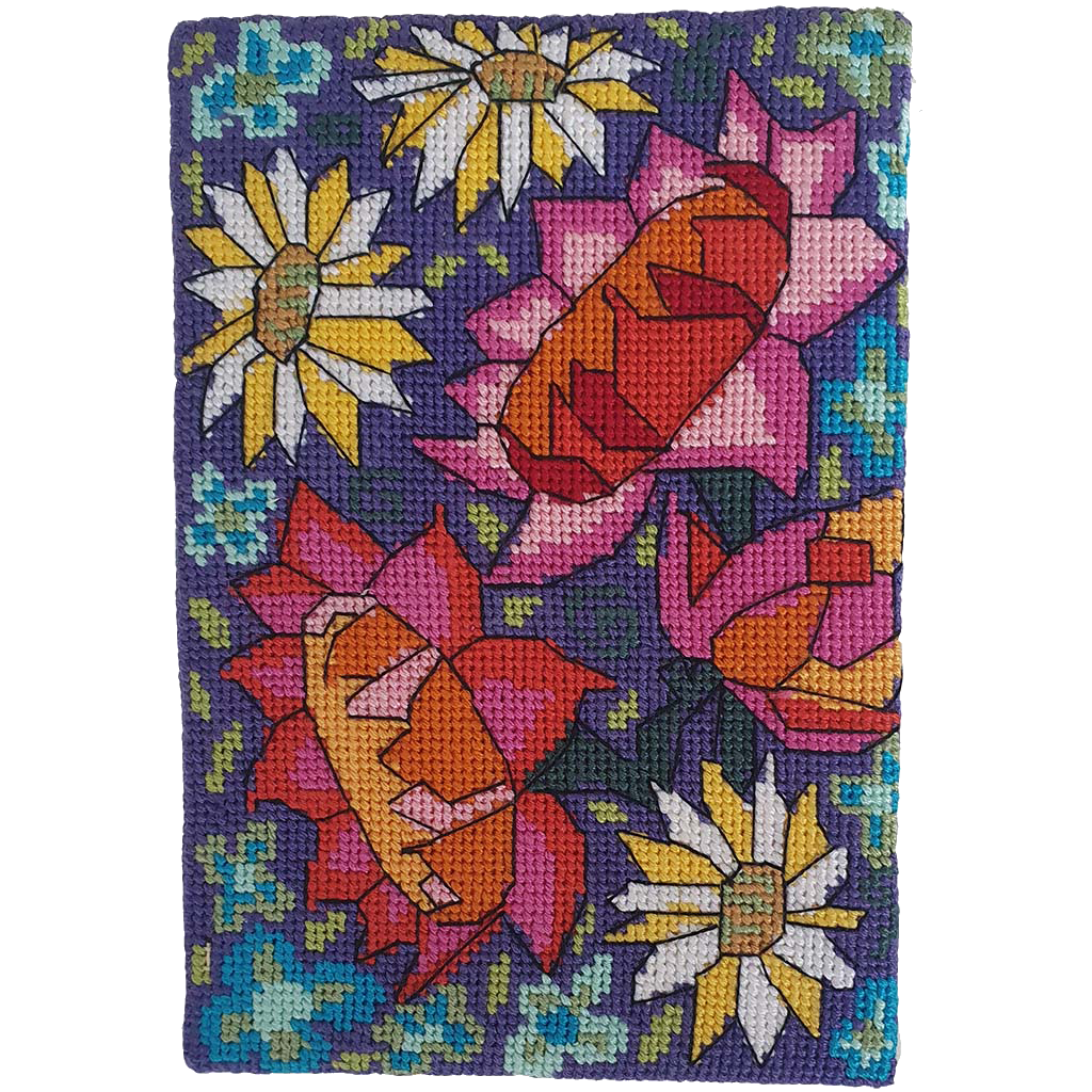 midnight garden postcard needlepoint kit