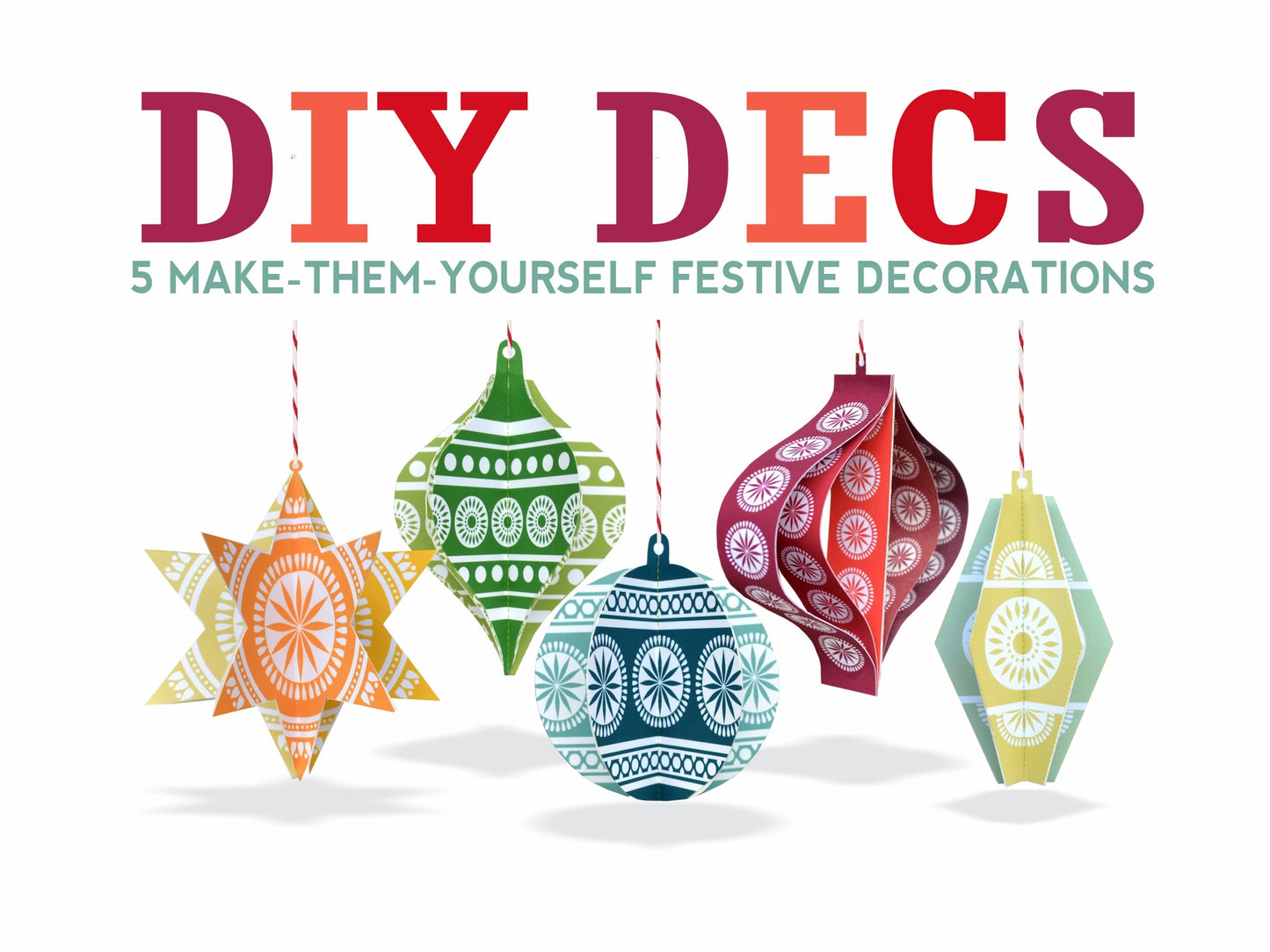 festive decorations paper kit