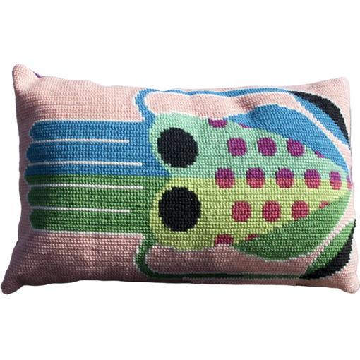 emily peacock squid cross stitch cushion kit