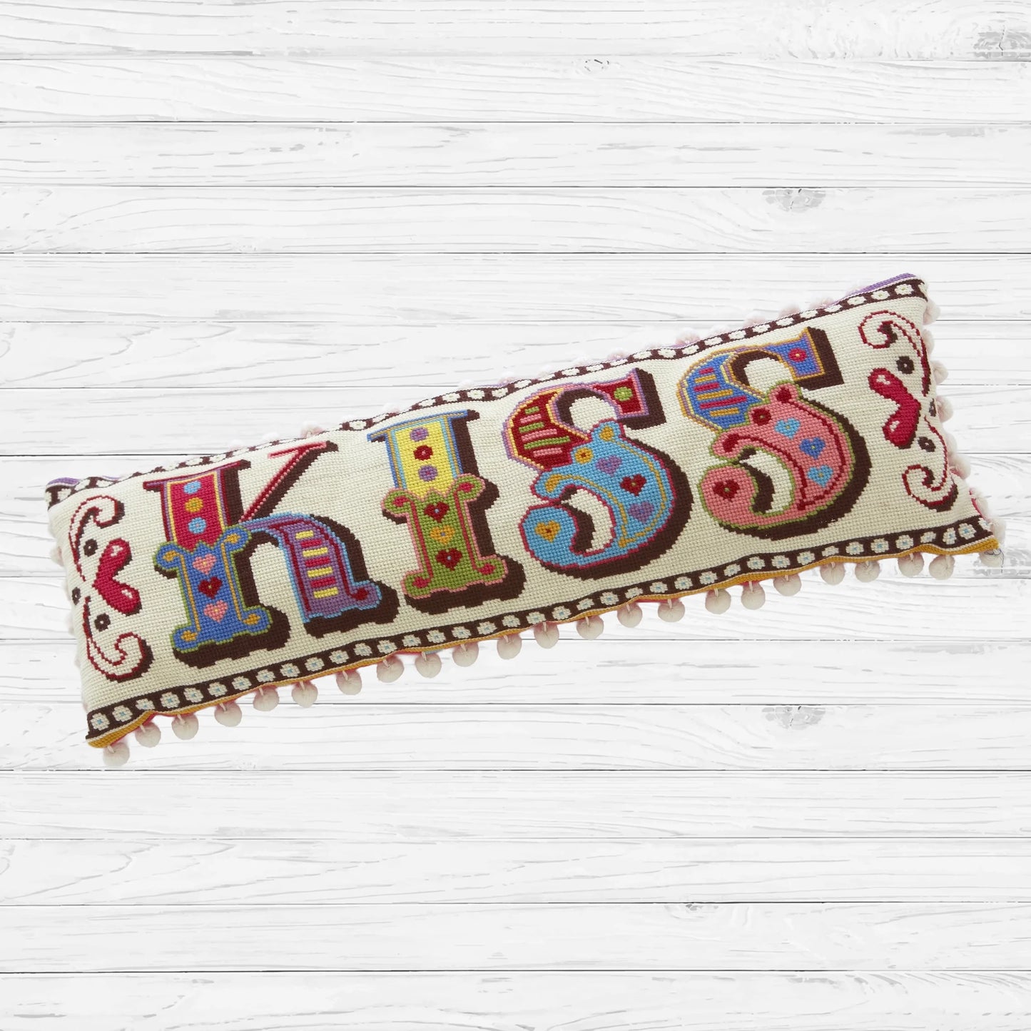 kiss cross stitch cushion kit