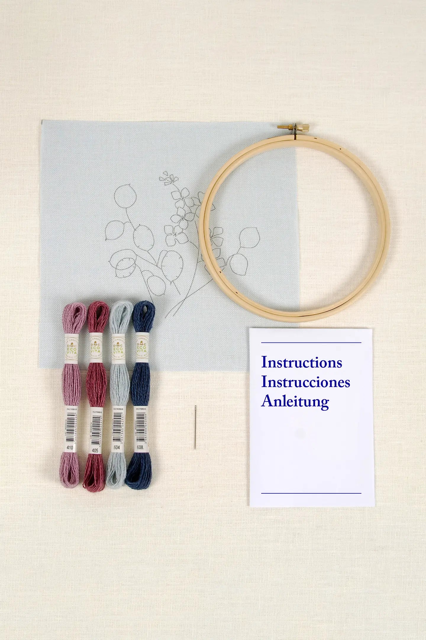 lunaria botanical embroidery kit