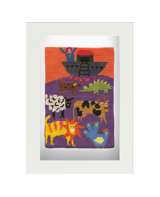 noah's ark postcard needlepoint kit